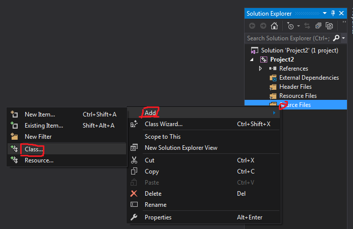 Cách tạo class chia file trong Visual Studio C++
