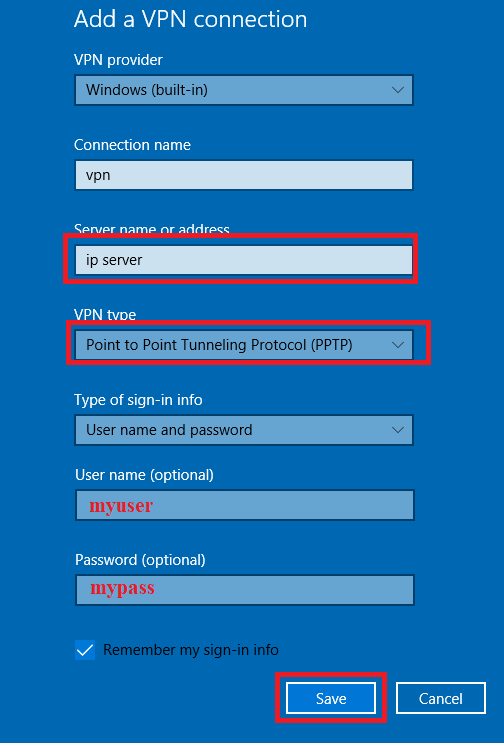 cấu hình VPN PPTP trên windows 10